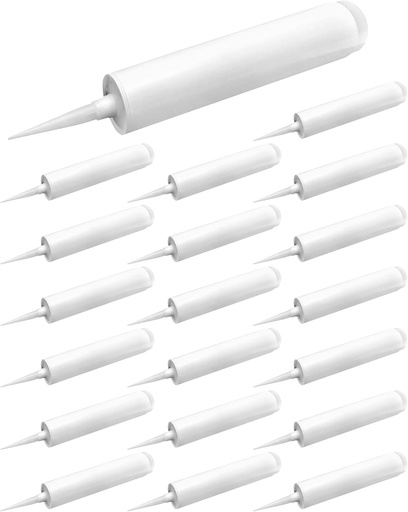 [BRSROFLYB4FBG3QV] QWORK Empty Caulk Tube, 20 Pack 10 oz. Empty Plastic Caulking Cartridge