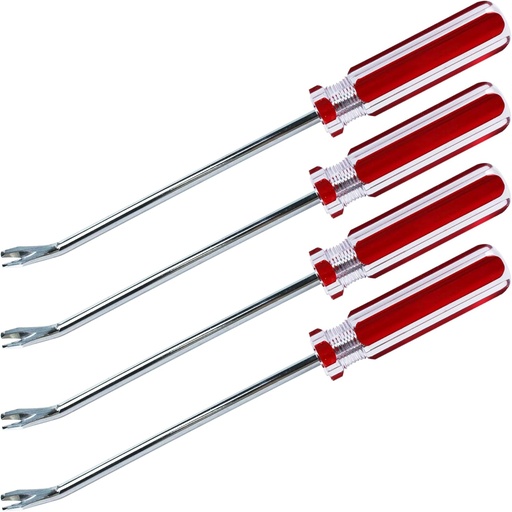 [BRSRAH3RDEFG2AA3] 4PCS 9.25 Inch Tack Lifter Nail Puller, V TipTack Lifter, Professional Heavy Duty Metal Nail Puller with Comfort Grip Handle for Office, Home, Staples Removal, Construction, Upholstery