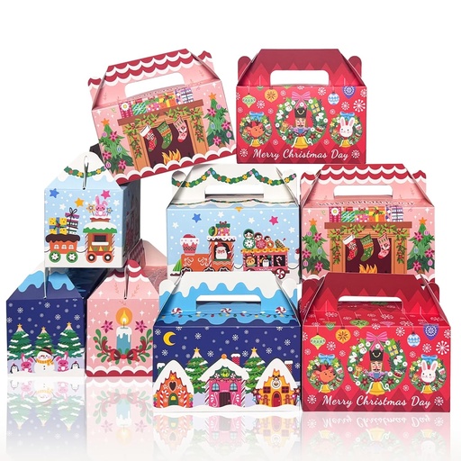 [BRSREFT2C4PR4YI3] qiqee Christmas Gift Box 15.5x8.8x9 Inch 48pcs Xmas Wrap Treat Boxes