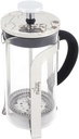 Any Morning French Press Coffee and Tea Maker, Borosilicate Glass Coffee Press, Stainless Steel Filter, Durable and Heat Resistant, Silver (600 ml, 20 oz, 2 Cup)