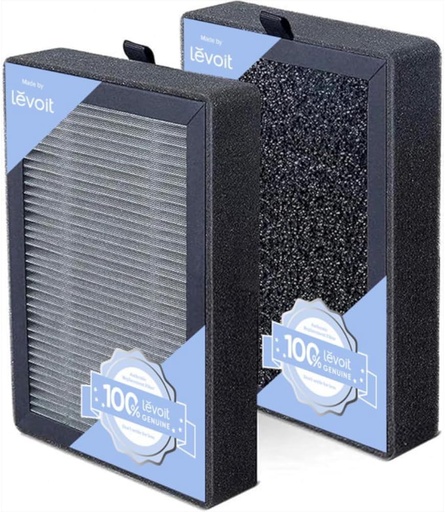 [BRSWYGTRCIDQG2D6] LEVOIT LV-H128 Air Purifier Replacement Filter, Genuine LV-H128-RF Air Filters, Capture Dust Smoke Pollen, Activated Carbon, 3-Stage Filtration System, 2 Piece Set, 1 Pack
