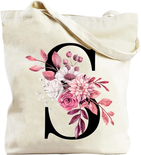 [BRSRAZI7PIDRGFDO] Initial Tote Bags for Women, Monogrammed Bag for Teacher Nurse, Personalized Gifts for Wedding Birthday Christmas