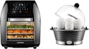 CHEFMAN Multifunctional Digital Air Fryer+ Rotisserie, Dehydrator, Convection Oven & Egg-Maker Rapid Poacher, Food & Vegetable Steamer, Quickly Makes Up to 6, Hard