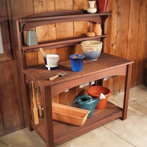 [BRSWIZL2CEAWAHT4] Potting Bench - Paper Plan - Material Not Included