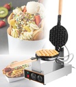 Stainless Steel Eggettes Bubble Waffle Maker, Commercial Egg Waffle Maker Non-Stick Pan Waffle Grill, 50-250 ℃ Temperature & 0-5 Min Time Adjustable,SingleHead