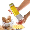 Butter Cutter, One-Touch Butter Cutter Slicer Storage Case, Butter Dispenser Cheese Splitter with Stainless Steel Blade for Quickly Making Bread, Cakes, Cookies, Breakfast (White_1pc)