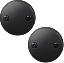 Westbrass R329-2-62 3-1/8" Two-Hole Bathtub Overflow Faceplate and Screws, Matte Black