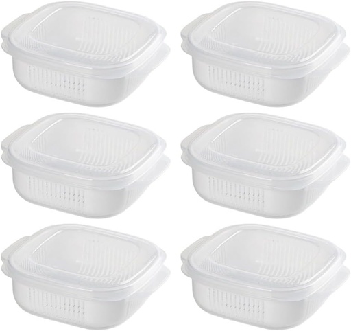 [BRSRABACPJ5REETB] Cabilock Rice Containers for Freezer and Fridge Airtight Food Storage Boxes Reusable Rice Packing Box with Transparent Design Compact 6.1 X 5.16 X 1.54 Inches for Kitchen Organization