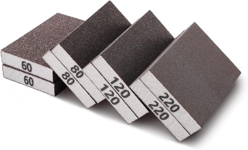 [BRSRMCT5BN7WKAA6] 8PCS Sanding Sponge, Sanding Blocks of 60/80/120/220 Assorted Grits, Flexible & Reusable, Sandpaper Block for Wood Drywall Metal, Hand Sand Block for Wet or Dry Sanding, Flat or Curved Surfaces
