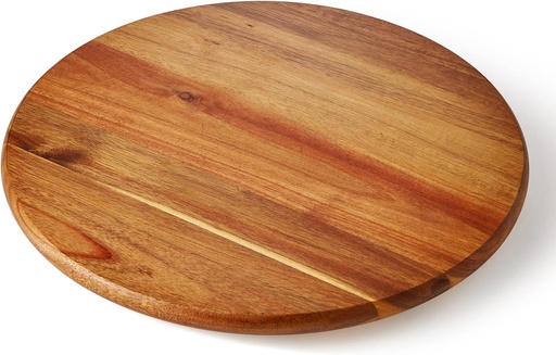[BRSRMYAYC4IB4E3L] Acacia Wood Lazy Susan, Wood Turntable Tray Cabinet Organizer,14"