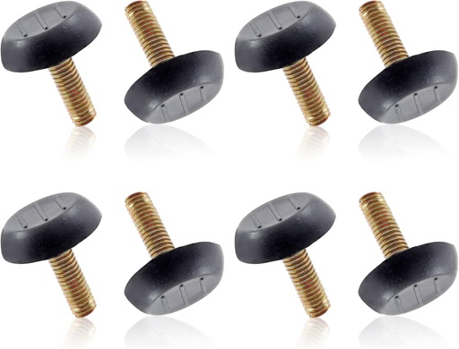 [BRSW2FA2CRYRQGTK] M6 Furniture Levelers Table Leg Levelers, 8 Pcs Levelling Foot Screw on Furniture Glides Foot Adjuster Mini Adjustable Feet for Legs Patio Feet - Black