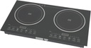 Electric Cooktop 2 Burners,110V Electric Stove Top,Built-In Double Induction Cooktop,Induction Cooker Ceramic Glass Black Surface,Digital Electric Countertop Burner Touch Sensor Control (1200W+1200W)