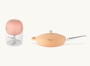 OnePan & Choppi Bundle - 10.5" Ceramic Saute Pan with Lid & Cordless Electric Food Chopper, Nonstick, Induction Safe Cookware & Portable Mini Processor, Canyon Sunset