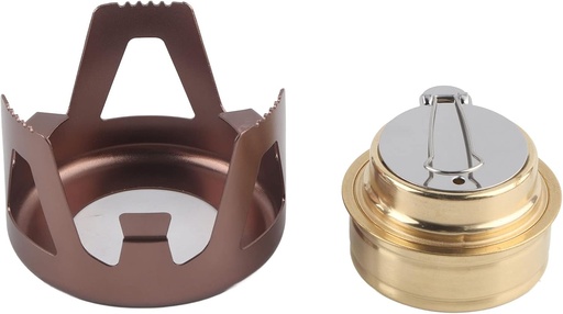 [BRSROAIZA4CRYFDP] Topyond Portable Ethanols Stove Burner Heating Efficiency Outdoor Camping Cooker Furnace Cookware with Storage Bag Coffee Color
