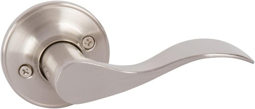 [BRSWKHAKCMIGGCI6] Delaney Hardware Bennett Dummy Door Handle, Fits Door 1-3/8 to 1-3/4 in. Thick, Satin Nickel – Reversible Right-Handed Decorative Door Lever – Easy to Install Pull with No Latch