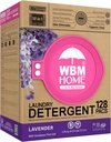 WBM 10-in-1 Laundry Detergent Pods, Fabric Softener with Lavender Extracts, High-Efficiency Laundry Pods with Powerful Stain Lifter Technology - 128 Count Bag