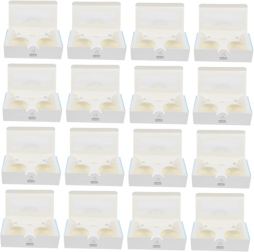 [BRSRE2YTDINROEIY] 25pcs Christmas Cupcake Boxes Window Treat Boxes for Wedding Party Dessert Egg Tart