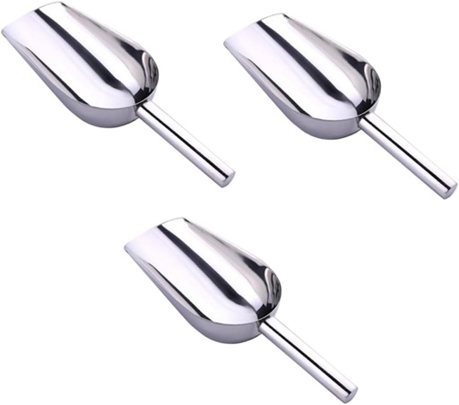 [BRSREFDQCMPGOG3O] ABOOFAN 3Pcs Stainless Steel Ice Scoops Ice Cube Scoopers for Freezer Kitchen Use for Ice Candy Nuts Grains and Pet Food Lightweight Easy to Store