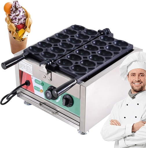 [BRSRACQNA4FRSADX] 1800W Commercial Waffle Maker, Egg Puff Waffle Ball Irons With Precise Timer And Temperature Adjustment Knob,Electric Waffle Ball Makers For Restaurants, Snack Bars, Bakeries,Home Use