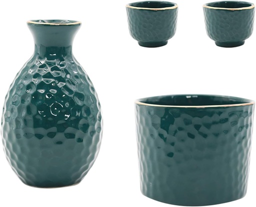[BRSRA233OJ5QMCT3] Sake Set Japanese Sake Pot Set with Warmer Bowl and Sake Cups Traditional Sake Cup Serving Carafe Porcelain Pottery Ceramic Crafts Wine Glasses Sake Cups,6cups