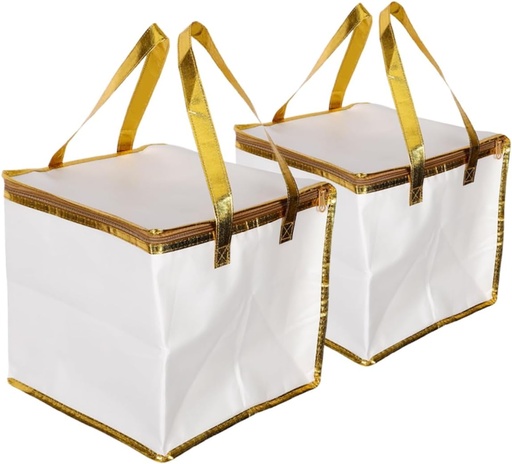 [BRSRABL5OUPRQHTJ] CHILDWEET 2pcs Non-woven Fabric Insulated Cake Carrier Bags Thermal Tote for Groceries Parties Picnics Keeps Food Fresh and Cold Spacious for Two Cakes