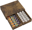 Simple Trending K Cup Organizer Coffee Pod Holder, Wooden K Pod Storage Drawer, Coffee Maker Machine Stand, 30 Pods Capacity