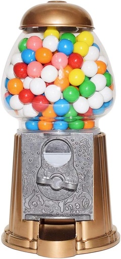 [BRSWG235AAMGO3IY] Gumball Dreams Classic Gumball Machine/Candy Dispenser, 9 Inch - Gold