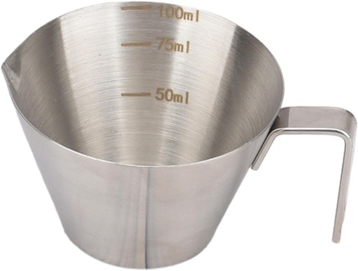 [BRSROGAKCEHRG3D3] Espresso Pouring Cup Espresso Shots Cup Tea Coffee Sauce Cups Stainless Steel Bar Drink Restaurant Espresso Measuring Cup, argent