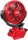 SKIL 12V/20V Brushless 4 in. Clamp Fan, Tool Only- FN0400D-00, One Size, Red