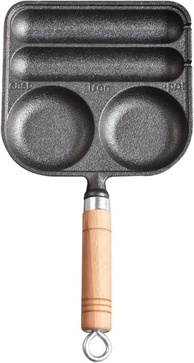 [BRSRAGD3CAPWGG37] Premium Cast Iron Pan with Waffle Maker