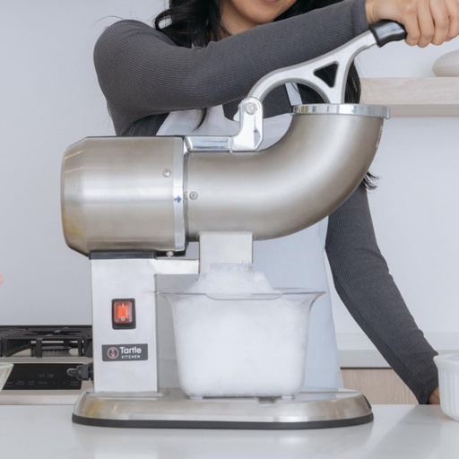 [BRSRMZIYDIHGYEQY] Tartle Kitchen - Stainless Steel Dual Blade Ice Shaver Snow Cone Maker Machine - Summer Parties & Refreshing Treats - Durable Easy to Use & Clean - Ideal for Catering, Restaurant & Commercial Kitchens