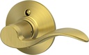SCHLAGE Accent Lever Non-Turning Lock in Satin Brass - Right Handed - F170 ACC 608 RH