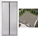 Gorilla Grip Magnetic Screen Door and Sun Shade, Magnet Closure Curtain in Size 38x82 Inch Easy Install in Black, Canopy in Size 8x10 Inch Easy Install in Graphite, 2 Item Bundle
