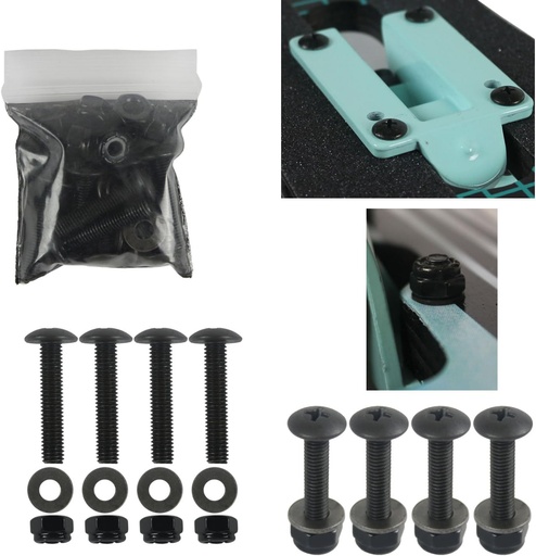 [BRSWGEA6BAFQ4DLP] Dimebag Longboard Specific Mounting Hardware for Drop Through Longboards Washers/Nuts