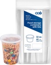 EDI [32 OZ, 40 Sets] Plastic Deli Food Storage Containers with Airtight Lids | Microwave-, Freezer-, Dishwasher-Safe | BPA Free | Heavy-Duty | Meal Prep | Leakproof | Recyclable