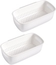 GLEAVI 2pcs Hanging Wall Baskets Fruit Vegetable Washing Baskets Plastic Kitchen Supplies