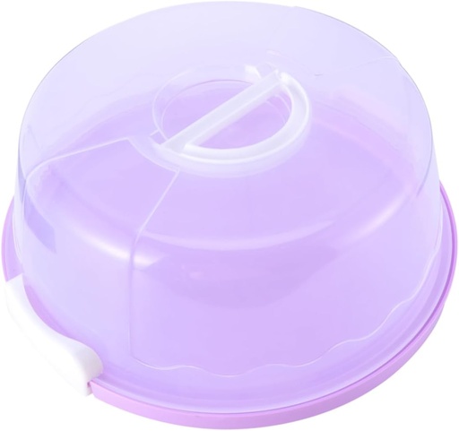 [BRSRAGATPMGQ4CD5] Large Round Cake Box Lid Handheld Biscuit Case Leakproof Cupcake Boxes Portable Pastry Case