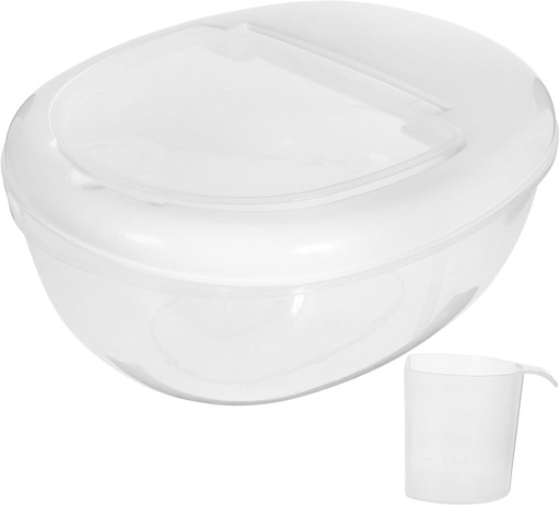 [BRSREYAQCMCBECTJ] HEALLILY 5kg Food Storage Containers Lids Airtight Rice Dispenser Large Capacity Storage Bin Cereal Containers