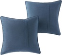 Greendale Home Fashions Sunbrella 20'' Square Outdoor Throw Pillow with Removable Cover (Set of 2), Spectrum Denim
