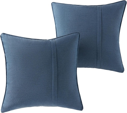 [BRSRABT3OYNBODTV] Greendale Home Fashions Sunbrella 20'' Square Outdoor Throw Pillow with Removable Cover (Set of 2), Spectrum Denim