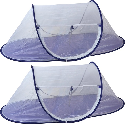[BRSWG234PN7AGDLK] Iconikal 2-Pack Jumbo Folding Mesh Food Tent 43x21-Inch Wind-Resistant Zippered Door Picnic BBQ Outdoor Camping Food Cover Insect Protection