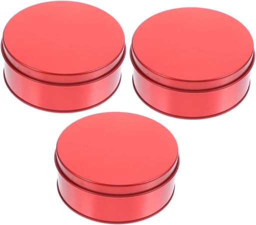 [BRSREZYZOZYA233L] 3 Pack Round Tin Boxes Food Storage Wedding Favors Candy Containers Tea Tins Cake Metal Cookie
