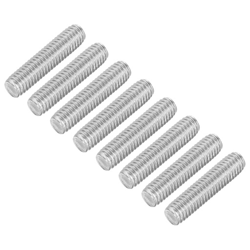 [BRSRAZQ7B55RMCY3] uxcell 8Pcs Fully Threaded Rod, M6 x 25mm 304 Stainless Steel Right Hand Thread Bar Studs M6-1 Thread Pitch for Furniture Machinery Assembly