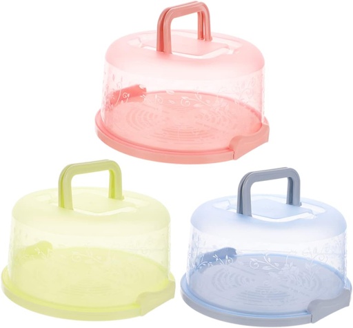 [BRSREYIKAQBBOFIU] OUNONA 3pcs Cake Boxes Carrier Lid Sandwich Hot Dog Bread Cookie Carrier Birthday Cake Storage Containers