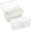 2 Pcs Freezer and Fridge Storage Container, Resuable Plastic Milk Yogurt Organizers, Clear PP Breastmilk Storage Bins with Lid for Kitchen
