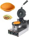 Ice Cream Filling Waffle Maker,Stainless Steel Nonstick Plates Waffle Burger Maker Machine, Cool Touch Thick Handle,for Home Party Bread Donut Heating Machine
