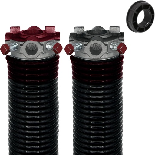 [BRSRMFTQAF6AYDL5] Garage Door Torsion Springs (234 x 1.75 x 31) | 1" Nylon Bushing | Left and Right Hand Wound Replacement (Pair)