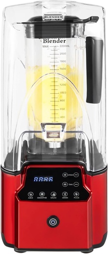 [BRSW2ZQDAUPR623K] 2.2L Multifunctional Electric Blender Food Processor Smoothie Machine with Smart Touch Screen, Commercial Mute Milk-shaker Mixer Automatic Juicer Machine, 2200W Ice Crusher for Shakes, 110v