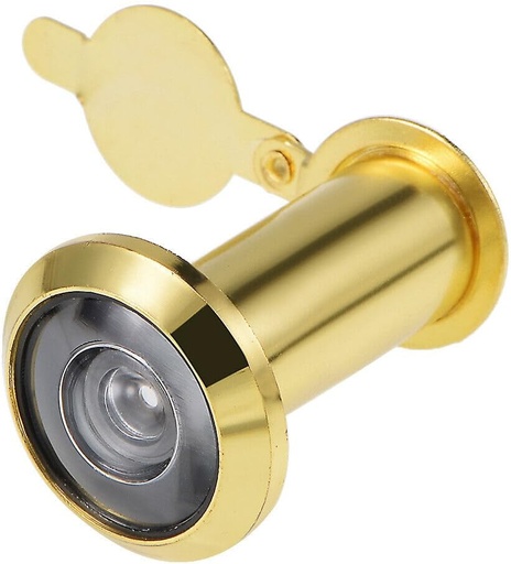[BRSRAHACB4FWCG36] Home and Garden Parts 220-degree Door Viewer Peephole with Cover for 37mm-55mm Doors Polished Gold #CN/251024/04138