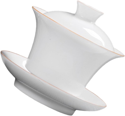 [BRSRAHQFCF5QGYDH] STOBAZA Chinese Style Gaiwan Tea Set with Lid Multi-purpose Ceramics Tea Bowls for Home Office and Gifts Elegant Retro Design for Lovers